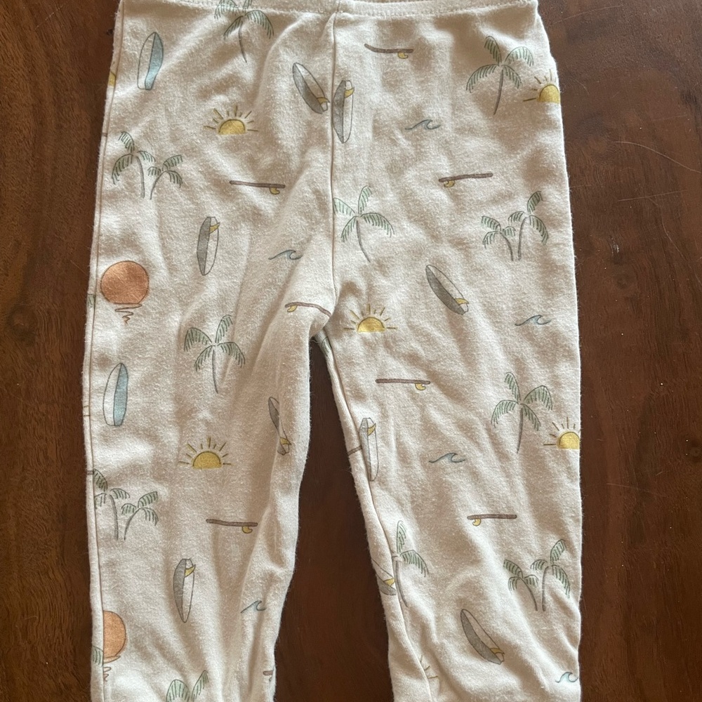 Umi Cream Surf Print Kids Leggings